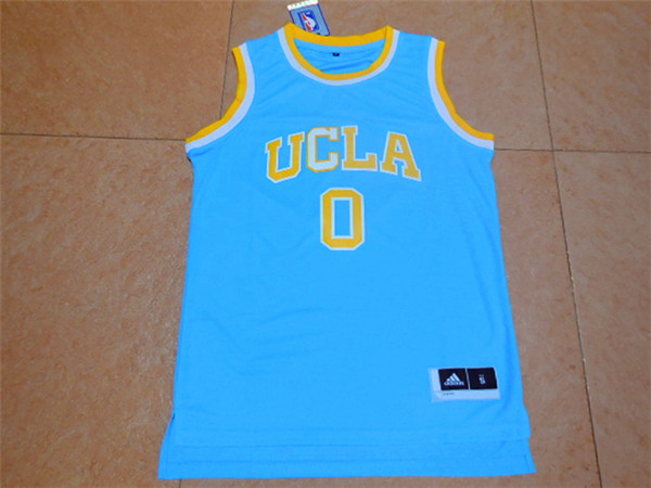 2017 UCLA Bruins 0 Westbrook Blue College Basketball Authentic Jersey